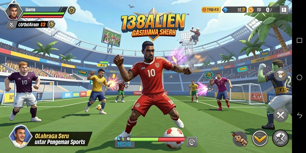 Tangkapan layar utama 138ALIEN menampilkan aksi seru dalam permainan olahraga.