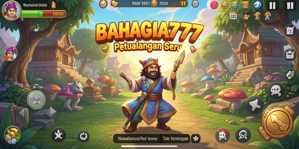 Tampilan gameplay seru BAHAGIA777 dengan petualangan mendebarkan.