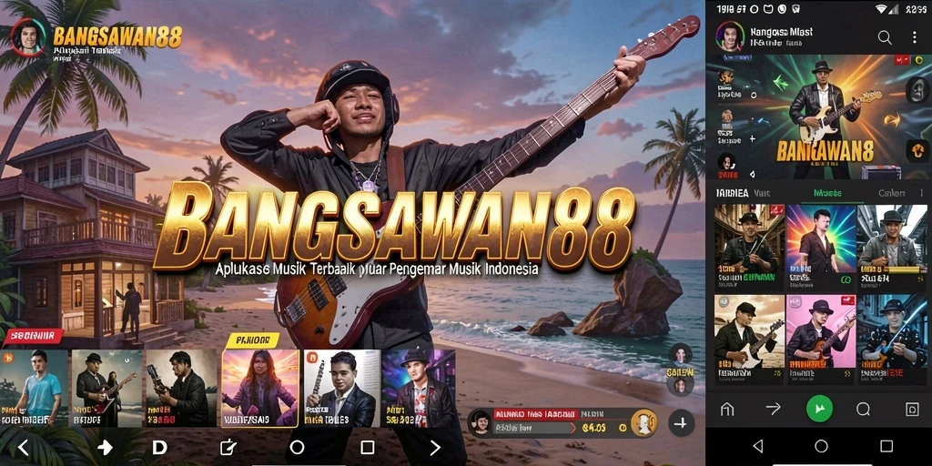 Screenshot gameplay dari BANGSAWAN88 saat mendengarkan musik.