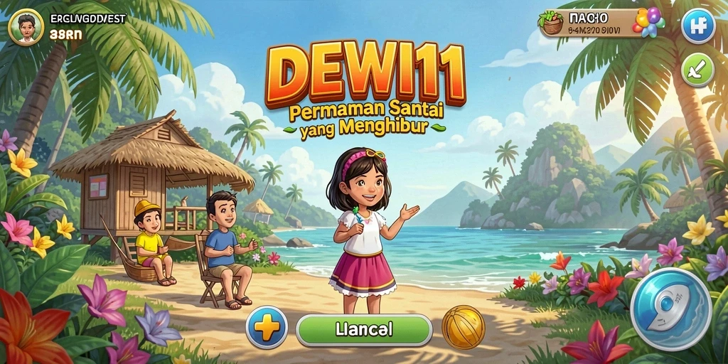 Tampilan gameplay DEWI11 yang menarik dan penuh warna.