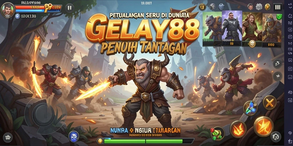 Screenshot gameplay menunjukkan karakter menjelajahi dunia fantasi yang penuh tantangan.