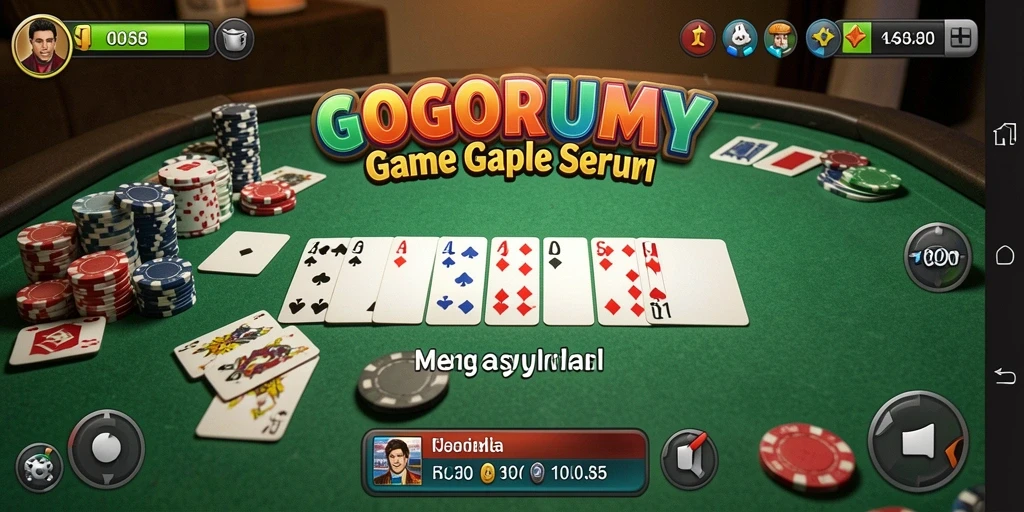 Tampilan gameplay GOGORUMMY yang menarik saat bermain Gaple.