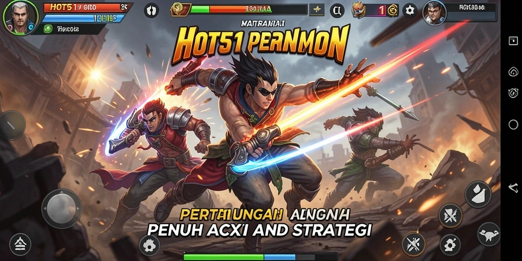 Screenshot HOT51 menunjukkan aksi pertarungan yang mendebarkan.