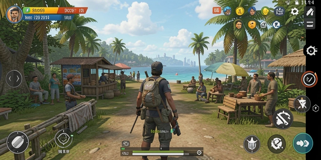 Tangkapan layar gameplay ID098 yang menampilkan dunia simulasi yang realistis.