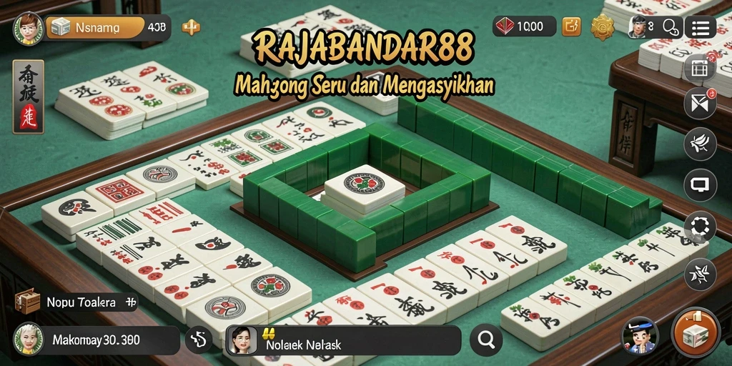 Tampilan gameplay seru dari RAJABANDAR88 dalam Mahjong.