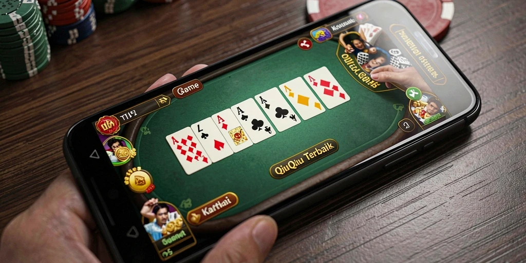 Tampilan gameplay seru dan menarik dari T6 QiuQiu.