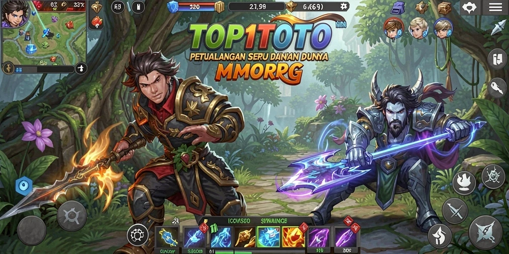 Tampilan gameplay seru di dunia MMORPG TOP1TOTO.