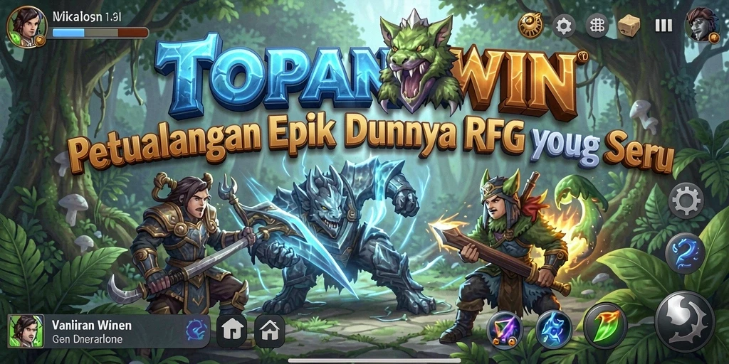 Screenshot gameplay RPG yang menampilkan aksi seru di dunia TOPANWIN.