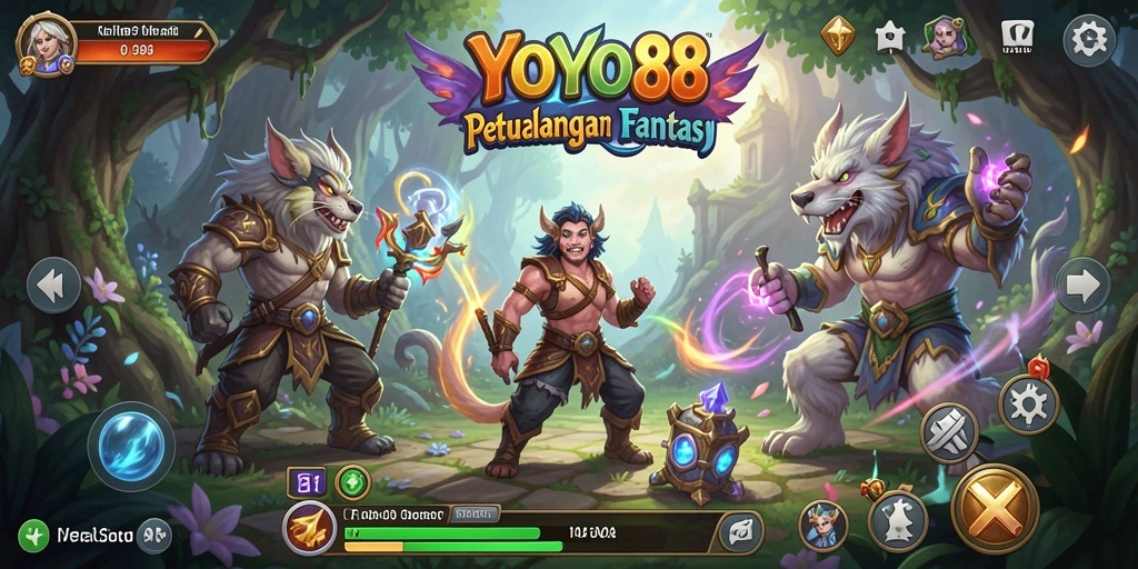 Tampilan gameplay seru dalam dunia petualangan YOYO88 yang menakjubkan.